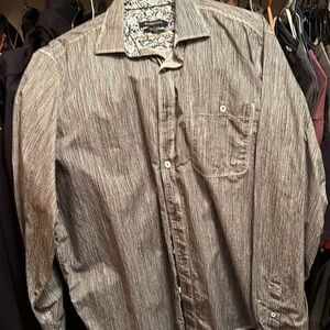 Bugatchi Navy and White Floral Shirt